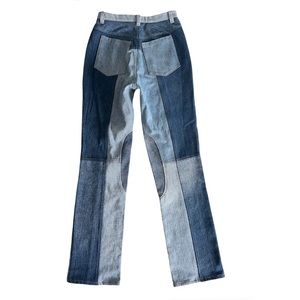 EB Denim Patchwork Straight Leg Jeans M